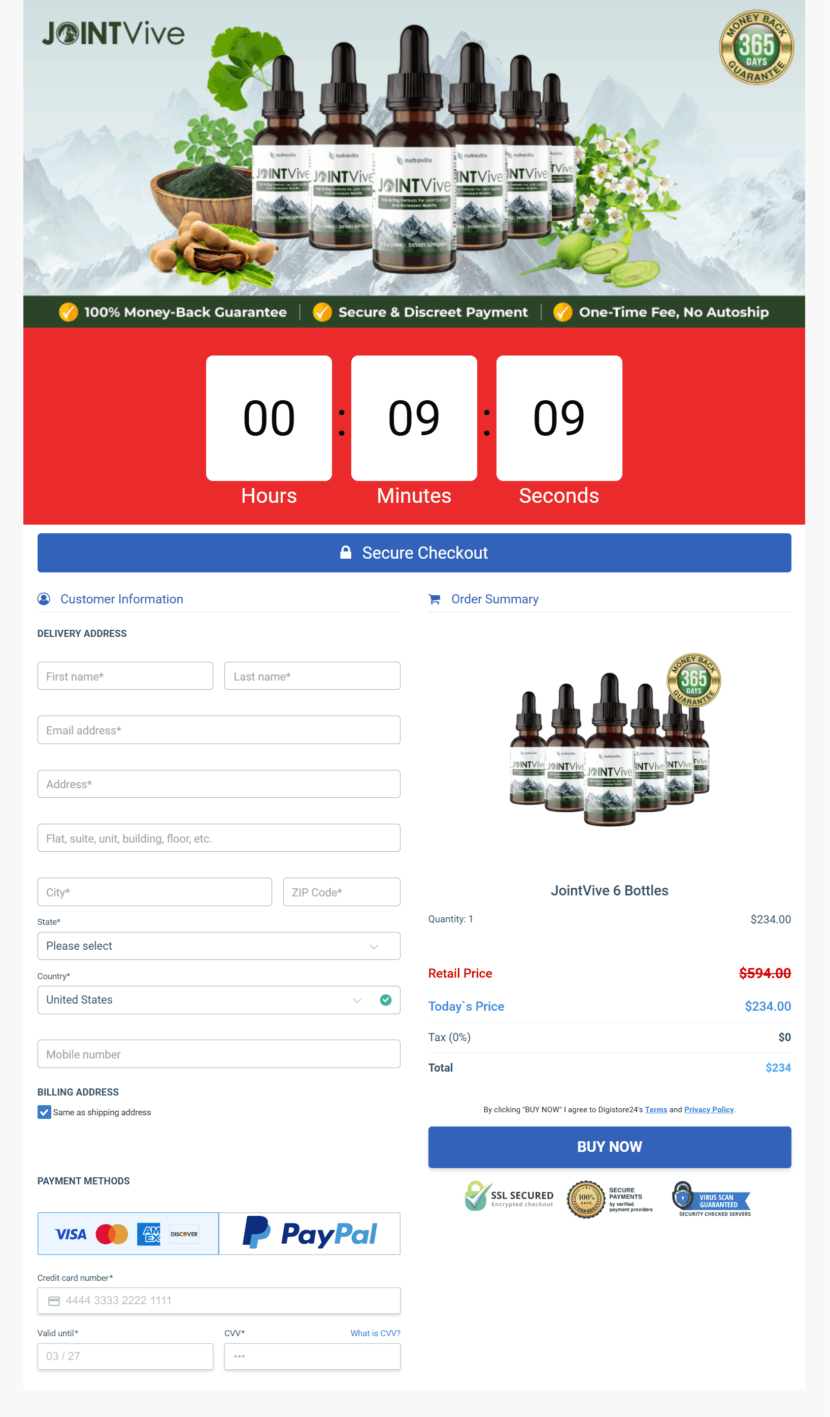 JointVive Checkout Image